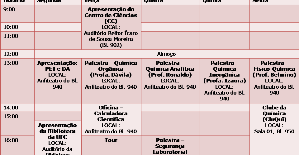 Pré-Reação - Programação