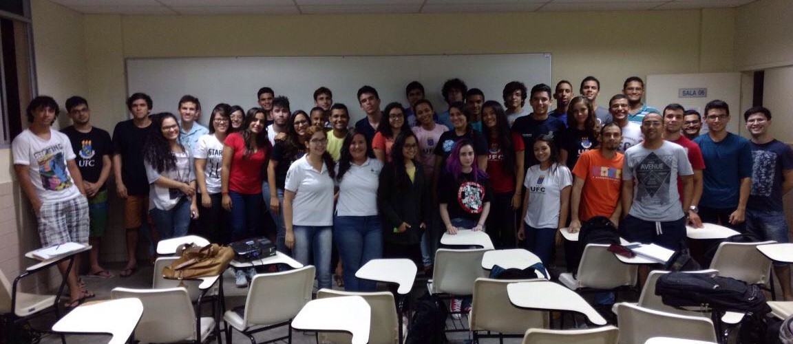 Membros do grupo PET Química e alunos da disciplina de Introdução ao Curso de Licenciatura em Química 2017.1