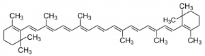 Figura 3: fórmula estrutural do Betacaroteno Fonte: Infoescola