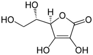 Figura 4: fórmula estrutural da vitamina C  Fonte: TodaMatéria